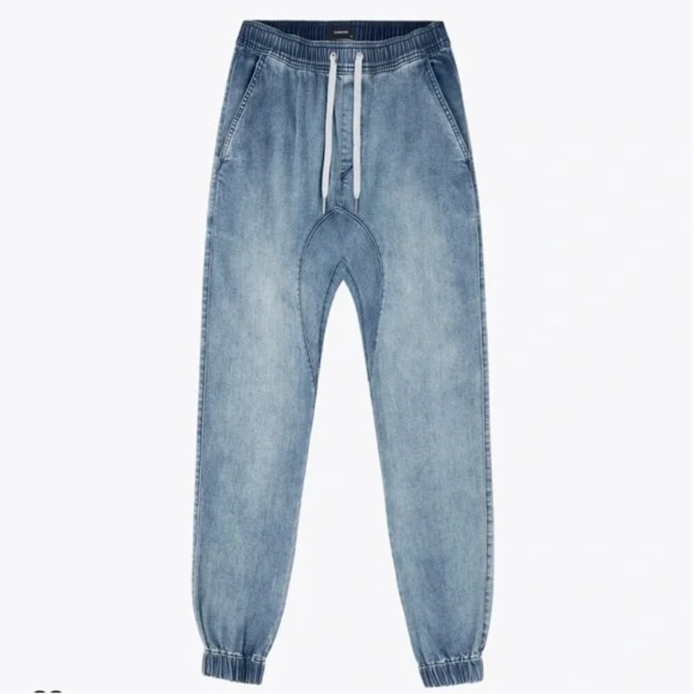Zanerobe Light Blue Denim Jogger Pants 34”W Street Urban Casual